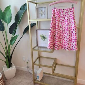 The Limited Pink and Cream A Line Skirt